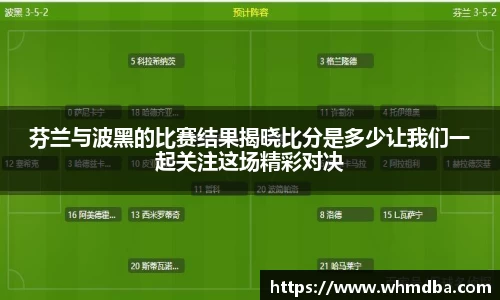 芬兰与波黑的比赛结果揭晓比分是多少让我们一起关注这场精彩对决